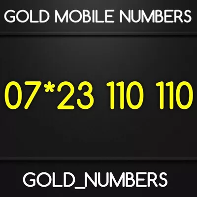 Gold Diamond Vip Easy Special 786110 786 Mobile Number 07*23110110 • £200