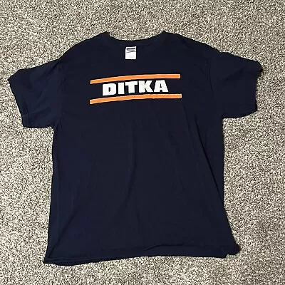 Chicago Bears Mike Ditka Football Tee Navy T-Shirt Sz Large • $14.99