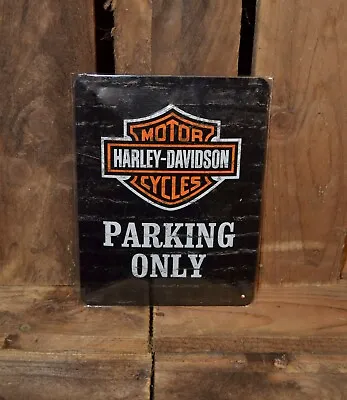 Harley Davidson Parking Only  Metal Sign Medium Vintage Retro Tin Signs. • £7.99