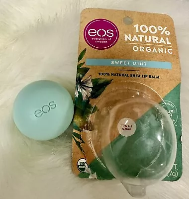 3 Pack Of EOS Lip Balm SWEET MINT .25 Oz NEW Damaged Packaging Organic Chapstick • $8.05