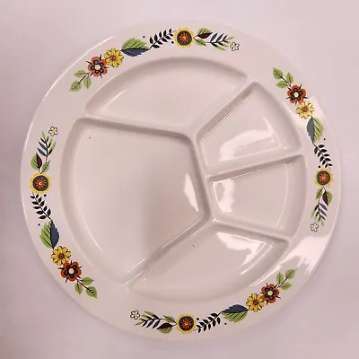 Vintage Villeroy & Boch Grill Fondue Floral Dinner Plate PREOWNED Good Condition • $25.50