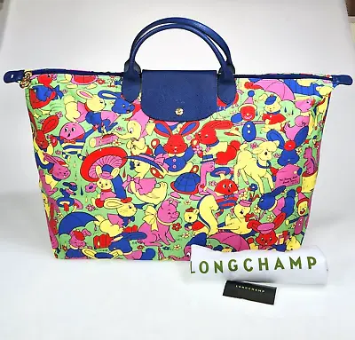 Longchamp Jeremy Scott Humpty Dumpty Print Handbag Travel Overnight Tote Limited • $485