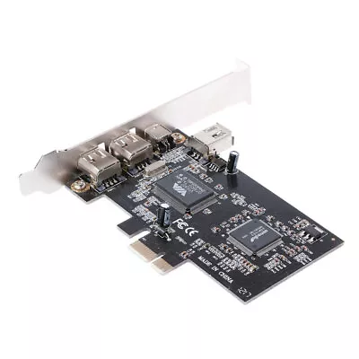 4 Port (3+1) PCI-E 1X IEEE 1394A Firewire Card Adapter W/6 Pin To 4 Pin Cable UK • £13.49