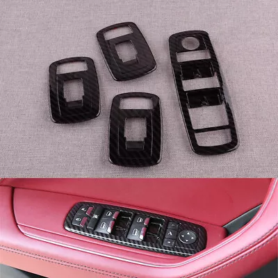 Carbon Fiber ABS Window Lift Switch Button Panel Trim Fit For Maserati Ghibli • $53.43