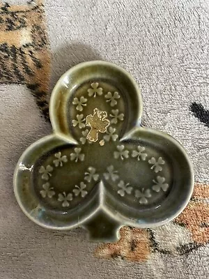 Wade Ireland Porcelain Clover Shamrock Trinket Dish Irish Backstamp 9cm Green  • £4.99