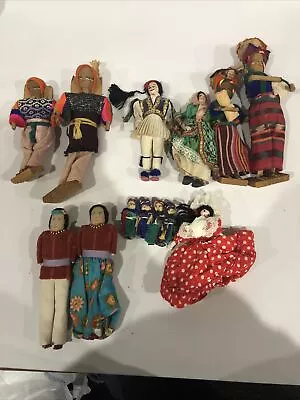 Lot Of Vintage Cloth Dolls 2”-9” Couple Europe • $25