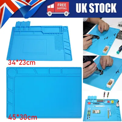 Phone PC Computer Repair Silicone Mat Pad Magnetic Heat Insulation Soldering Pad • £8.26