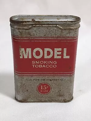 Vintage   Model   Smoking Tobacco Tin Pocket Tin 15¢ • $20