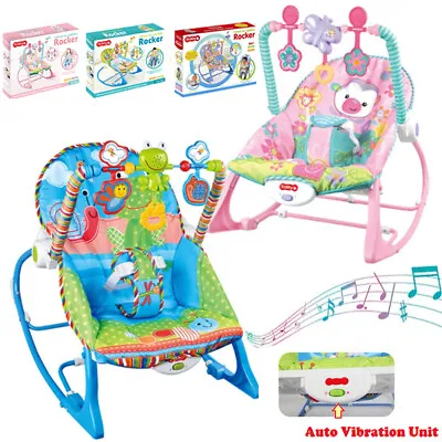 Electric Baby Bouncer Rocker Vibration Portable Musical Cradle Swing Seat Chair  • £26.90