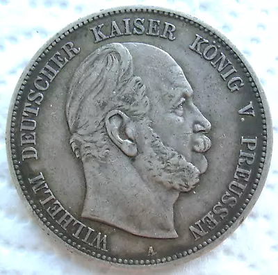 1874-A German Prussia Silver 5 Mark • $35