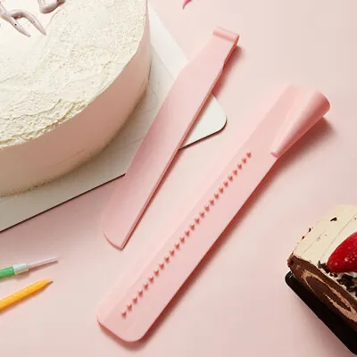 Cake Scraper Corner Decorating Tool Cream Mousse Adjustable Height Edge Smoother • £3.26