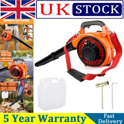 £65.99 • Buy 26cc Garden Yard Handheld Petrol Leaf Blower Powerful 2 Stroke Air Cooled Engine