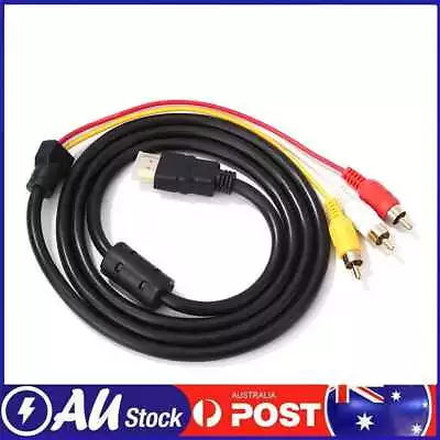 HDMI-Compatible Male To 3 RCA Male Audio Video AV Adapter Converter Cable 1080P • $10.29