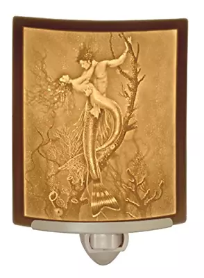 Mermaid & Merman - Curved Lithophane Porcelain Night Light - Art By David • $45.78