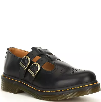 Women's Shoes Dr. Martens 8065 MARY JANE Brogue Leather 12916001 BLACK SMOOTH • $125