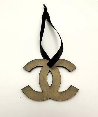 CHANEL Holiday Wood Charm Ornaments CC LOGO 2.5 Inch • $25.75