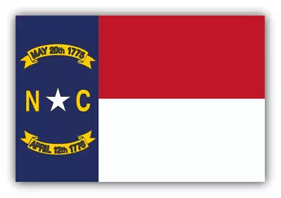 North Carolina State Flag Car Bumper Sticker Decal • $2.95