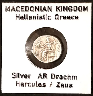 MACEDONIA Hellenistic GREECE AR Drachm Hercules / Zeus Alexander III Macedonian • $99