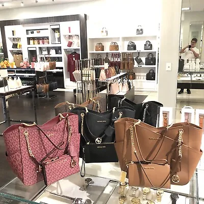Michael Kors Women Large Tote Handbag Purse Shoulder Bag + Double Zip Wallet  • $198
