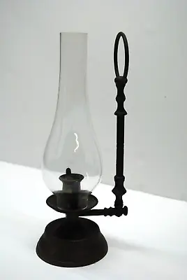 $50 • Buy Vintage Brass Spring Loaded Bedside Candle Holder With Chimney 10-1/4  Tall