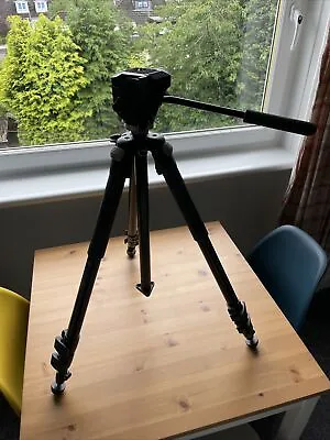 Manfrotto 055WNB Tripod With 701RC2 Video Head - Made In Italy • £140