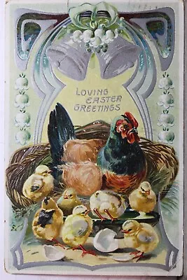 Easter Loving Greetings Postcard Old Vintage Card View Standard Souvenir Postal • $4.25