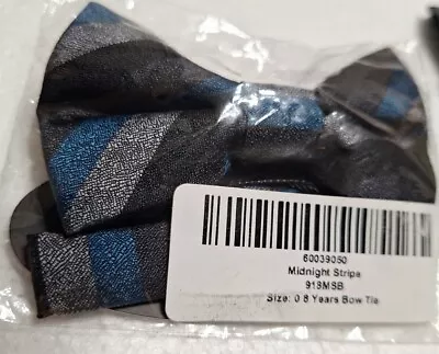 $5.50 • Buy Boys Bow Tie Midnight Stripe Up To 8 Years The Littlest Prince New Adjustable 