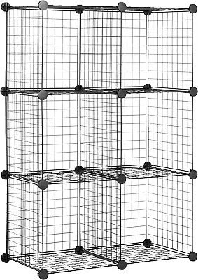 Amazon Basics 6 Shelves Cube Interlocking 1 Storage Unit With Metal Wire Mesh 6 • £25.42