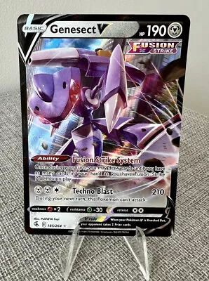 Pokemon Genesect V 185/264 #185 Fusion Strike Holo Ultra Rare Full TGC NM Card • $1.19