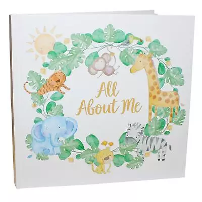 As I Grow New Baby Keepsake Journal Milestone Record Book Safari Animals • £6.29