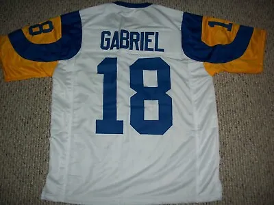 ROMAN GABRIEL Unsigned Custom LA White Sewn New Football Jersey Sizes S-3XL • $38.05