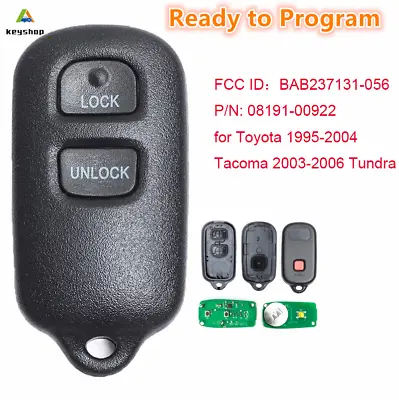 For Toyota 1995-2004 Tacoma 2003-2006 Tundra Remote Car Key Fob BAB237131-056 • $16.16