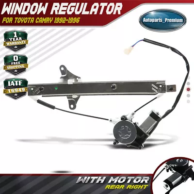 Power Window Regulator With Motor For Toyota Camry 1992-1996 Rear Right 741-793 • $36.90