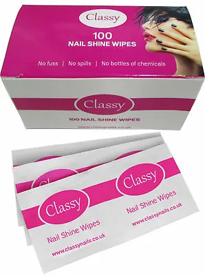 £4.95 • Buy Classy UV Gel Cleanser Wipes Prep Wipe Alcohol Gel Polish Nail Wrap No Residue