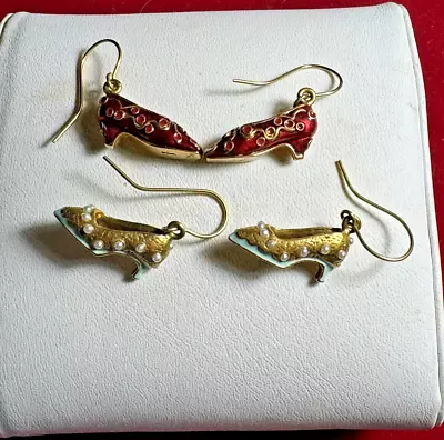 Two Set Of Metropolitan Museum Of Art Shoe Earrings Enamel • $45