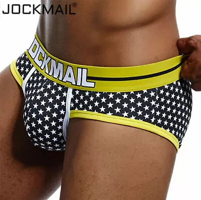 JOCKMAIL Sexy Man Underwear Men Briefs Cotton Printed Low-waist Pouch Shorts • £7.55