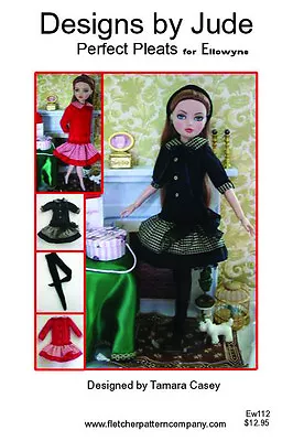 Pleated Dress Doll Clothes Sewing Pattern Ellowyne Wilde Tonner • $12.95