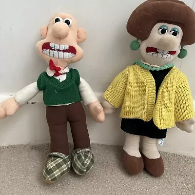 WALLACE AND GROMIT GWENDOLINE 16” And GROMIT SOFT TOY PLUSH VINTAGE 90’s VGC • £15