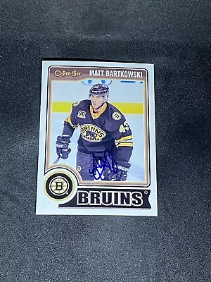 Matt Bartkowski 2014-15 O-Pee-Chee #271 Boston Bruins Autographed Signed Card • $3.95