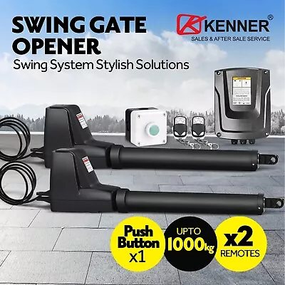 KENNER Automatic Electric Gate Opener Double Swing Remote Control Kit 1000KG • $389.15