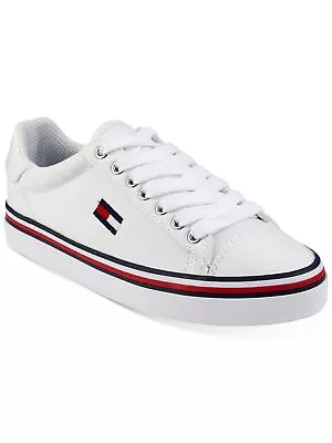 TOMMY HILFIGER Womens White Fressian Round Toe Platform Athletic Sneakers 7 M • $29.99