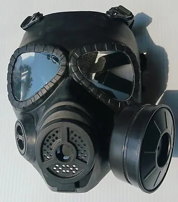 Cosplay Gas Mask Masquerade Respirator Black Halloween Steampunk Post Apoc • $24.99