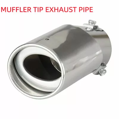 Car  Stainless Steel Accessories Rear Exhaust Pipe Tail Muffler Tip Round Chrome • $8.87