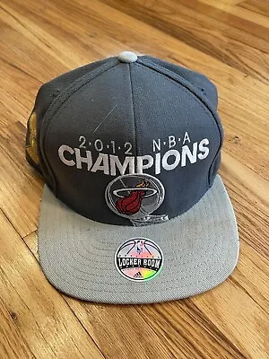 Lebron Wade Miami Heat Adidas 2012 NBA Champs Official Locker Room Snapback Hat • $19.99