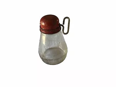 Vintage Nut Grinder Glass Jar & Turn Key Lid • $10