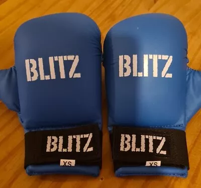 Blitz Karate Mitts Gloves PU Elite Sparring With Thumb Martial Arts Taekwondo • £11.99