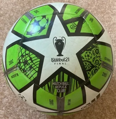 Adidas Finale 21 20th Anniversary UEFA Champions League Ball - Green/White/Black • £7.99