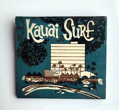 VTG Kauai Surf Resort Hawaii Matchbook Tiki Polynesian Hotel Surfing Unstruck • $10