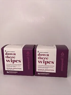 $10.99 • Buy 2 Box’s GoodWipes Sensual Seduction Down There Wipes - 16ct Each, 2 Box Exp 4/22