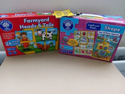 £4.99 • Buy Orchard Toys Bundle: Heads And Tails, Look And Find Shapes